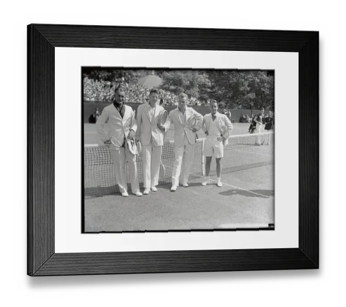 Framed Print : Doubles Tennis Teams Before Game Framed Print : Doubles Tennis Teams Before Game
