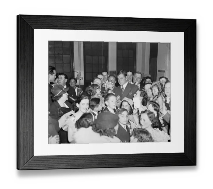 Framed Print : James Braddock Signing Autographs Framed Print : James Braddock Signing Autographs