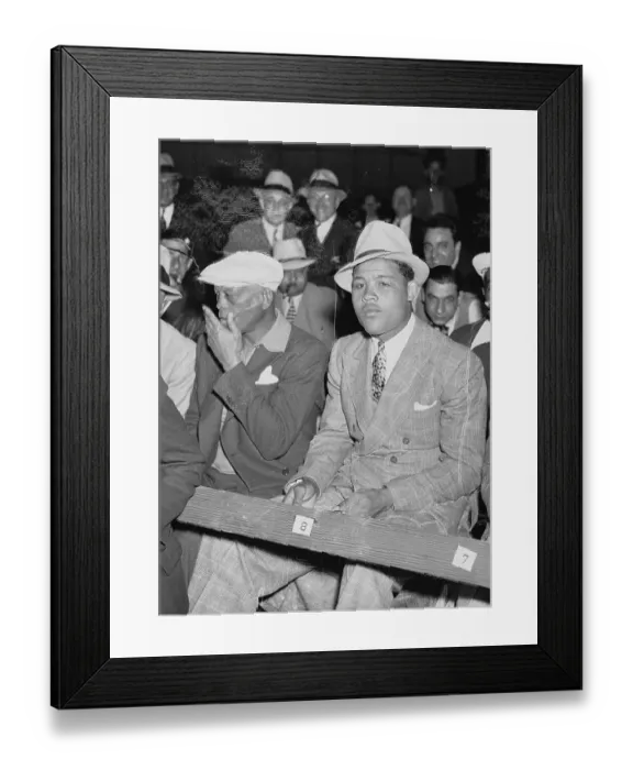 Framed Print : Joe Louis and Jack Blackburn at Boxing Match Framed Print : Joe Louis and Jack Blackburn at Boxing Match