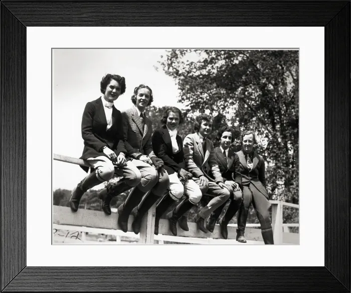 Framed Print : Smith College Students at Horse Show Framed Print : Smith College Students at Horse Show