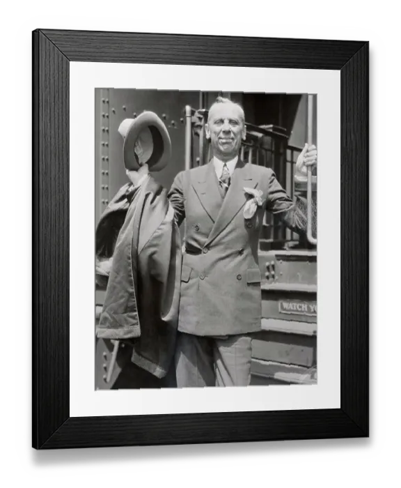 Framed Print : Alfred P. Sloan Arriving in Los Angeles Framed Print : Alfred P. Sloan Arriving in Los Angeles