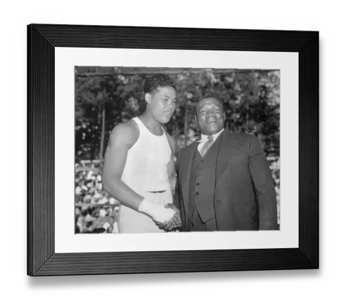 Framed Print : Joe Louis Poses With Sam Langford Framed Print : Joe Louis Poses With Sam Langford