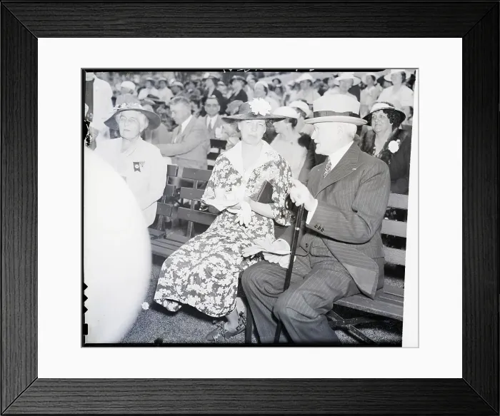 Framed Print : Eleanor Roosevelt and John Pershing Talking Framed Print : Eleanor Roosevelt and John Pershing Talking