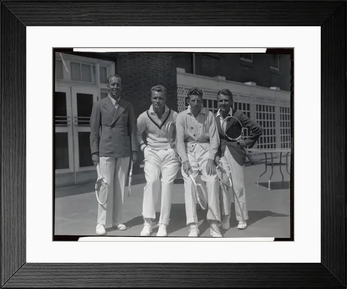 Framed Print : United States Davis Cup Team Before Practice Framed Print : United States Davis Cup Team Before Practice