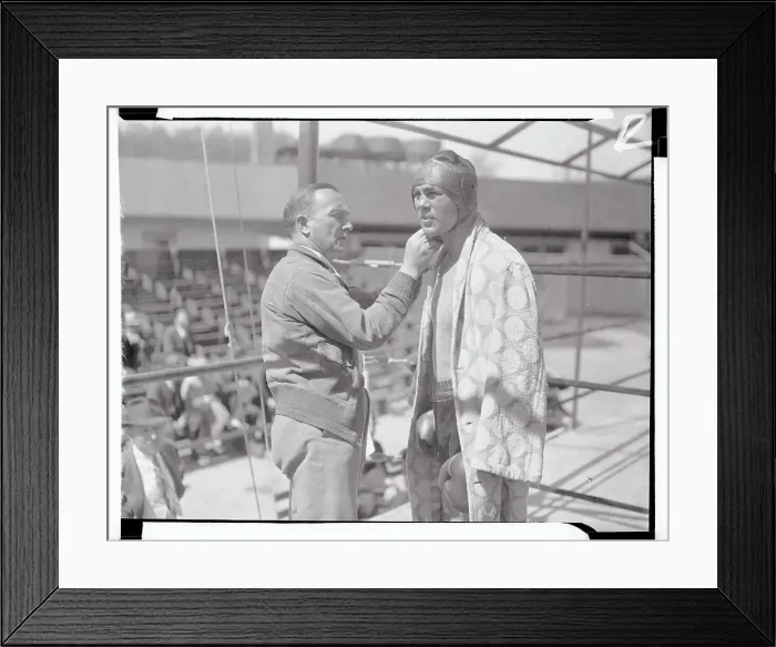 Framed Print : Max Schmeling Preparing to Fight Framed Print : Max Schmeling Preparing to Fight