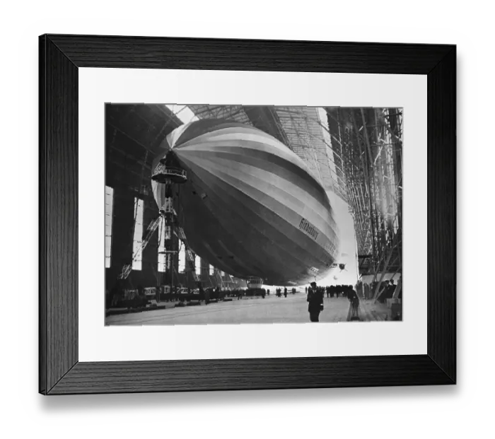 Framed Print : Dirigible Hindenburg In Frankfurt Framed Print : Dirigible Hindenburg In Frankfurt