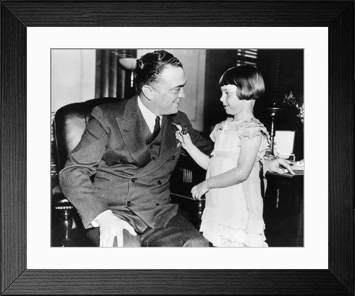Framed Print : J Edgar Hoover Receiving Buddy Poppy from Young Girl Framed Print : J Edgar Hoover Receiving Buddy Poppy from Young Girl