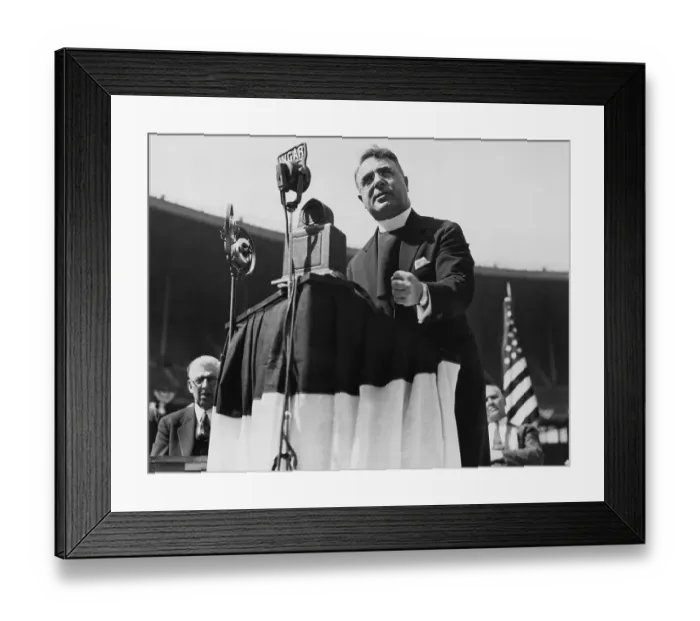 Framed Print : Charles E. Coughlin, Radio Priest Framed Print : Charles E. Coughlin, Radio Priest