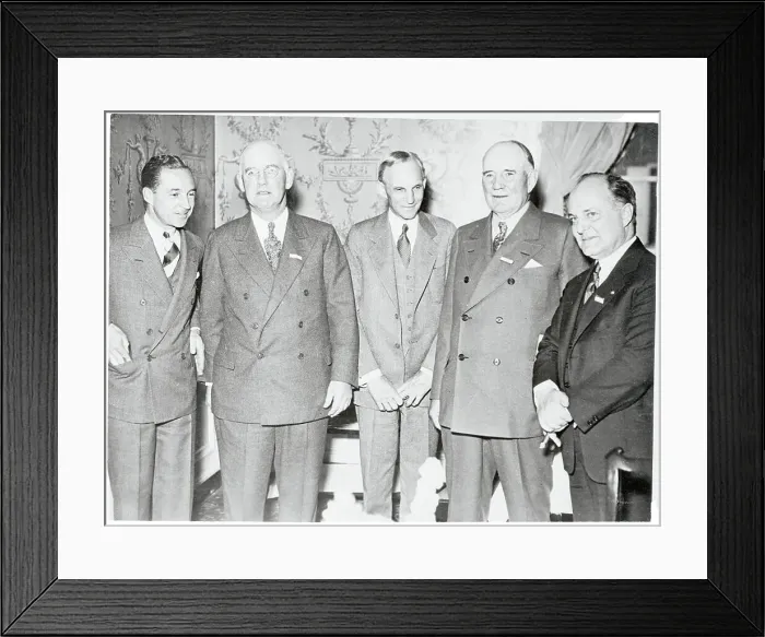 Framed Print : Edsel Ford Posing with Colleagues Framed Print : Edsel Ford Posing with Colleagues