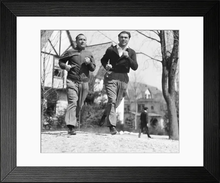 Framed Print : M. Machon, Max Schmeling Running In Shoes