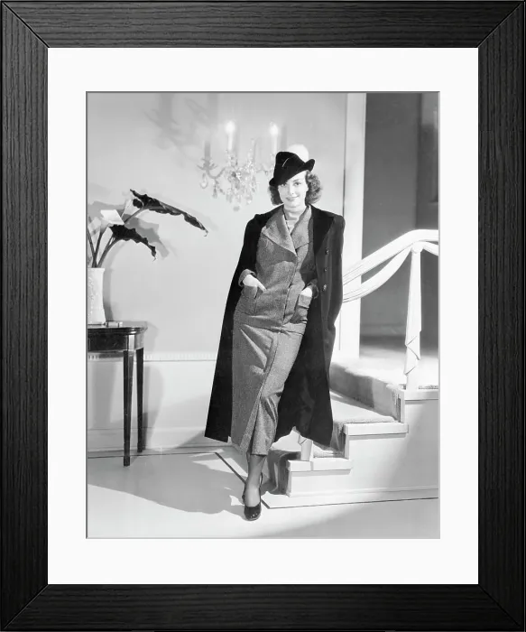 Framed Print : Joan Crawford Posing in Two Piece Tailored Suit Framed Print : Joan Crawford Posing in Two Piece Tailored Suit