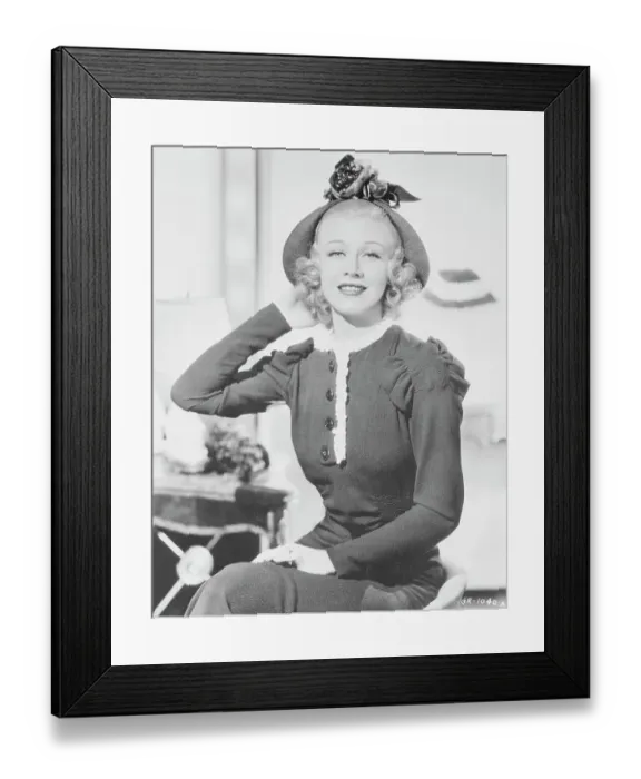 Framed Print : Portrait of Ginger Rogers Framed Print : Portrait of Ginger Rogers