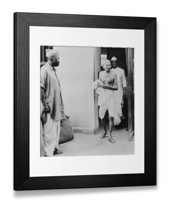 Framed Print : Mahatma Gandhi Touring a Prison Framed Print : Mahatma Gandhi Touring a Prison