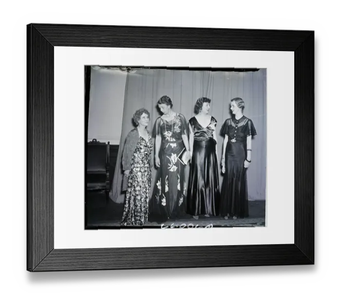Framed Print : Eleanor Roosevelt and Women Pose in Ball Gowns Framed Print : Eleanor Roosevelt and Women Pose in Ball Gowns