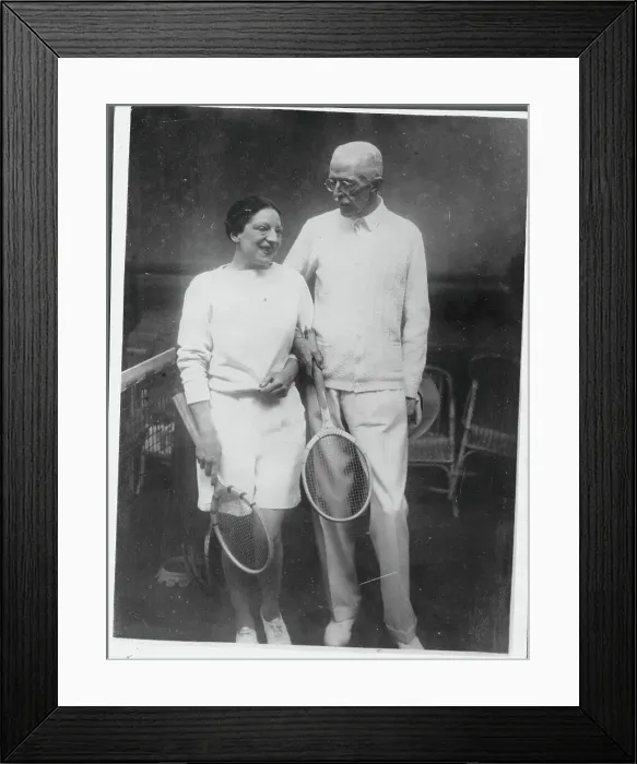 Framed Print : King Gustav and Tennis Partner Framed Print : King Gustav and Tennis Partner