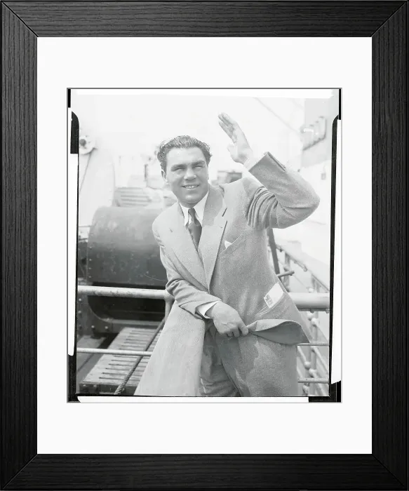Framed Print : Max Schmeling Arriving in New York City Framed Print : Max Schmeling Arriving in New York City