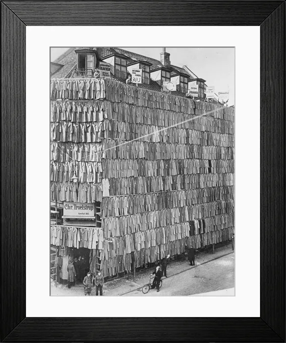 Framed Print : Overcoats Covering Entire Building Framed Print : Overcoats Covering Entire Building