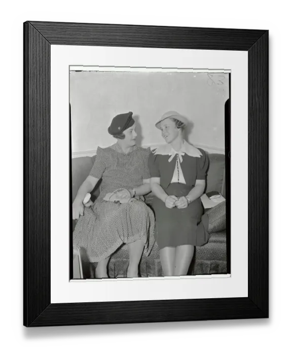 Framed Print : Patty Berg and Glenna Collett Berg Sitting Framed Print : Patty Berg and Glenna Collett Berg Sitting