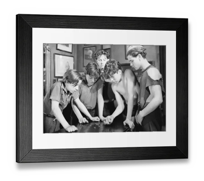 Framed Print : Young Actors Play Jacks Backstage Framed Print : Young Actors Play Jacks Backstage