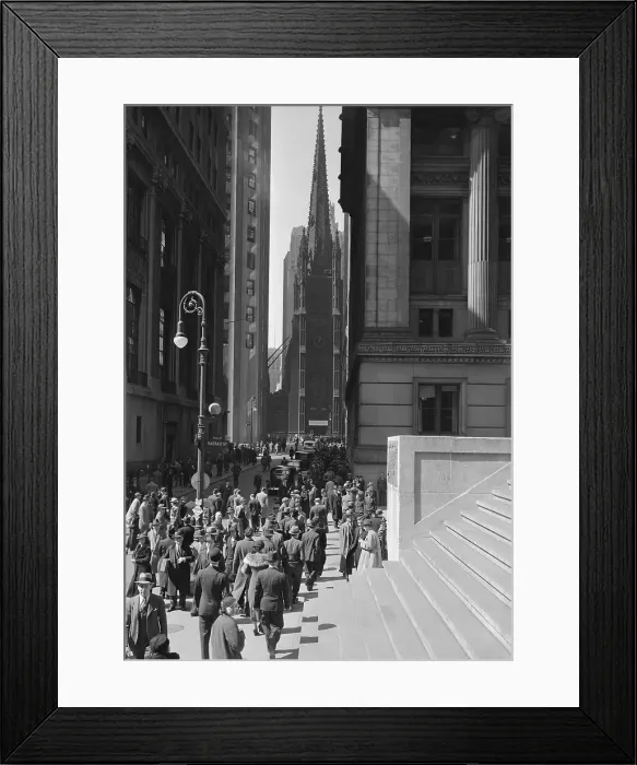Framed Print : Crowded View of Wall Street Framed Print : Crowded View of Wall Street