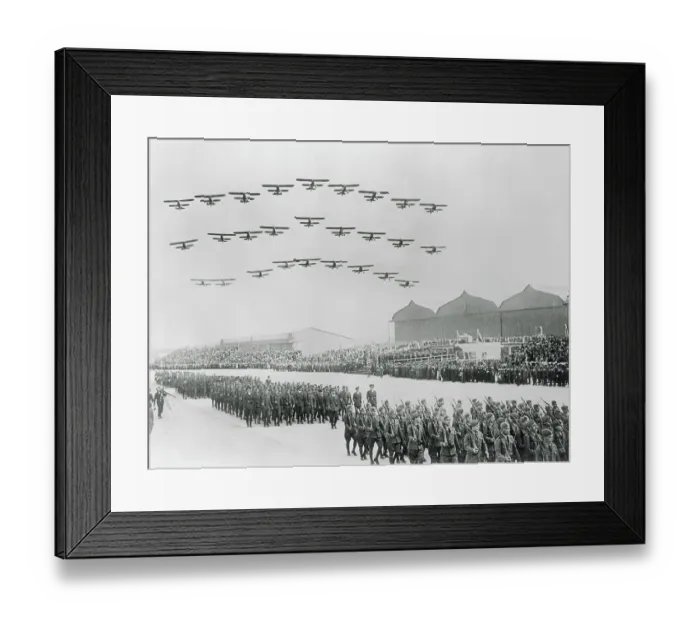 Framed Print : Airplanes and Soldiers During Italian Ceremony Framed Print : Airplanes and Soldiers During Italian Ceremony