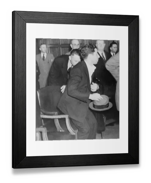Framed Print : Charles Luciano Rising from Chair Framed Print : Charles Luciano Rising from Chair