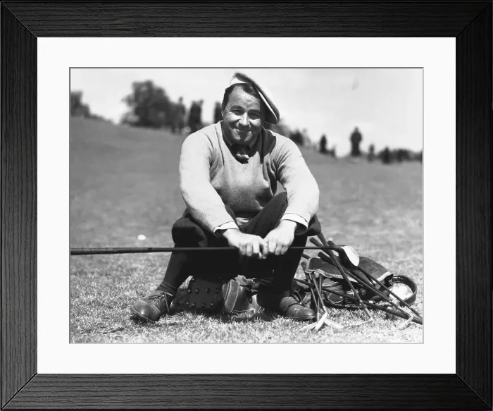 Framed Print : Gene Sarazen Sitting on The Green Framed Print : Gene Sarazen Sitting on The Green