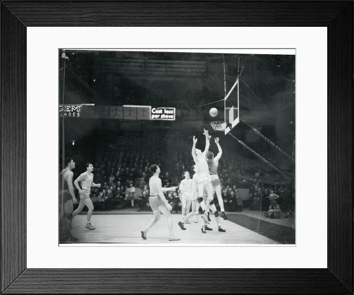 Framed Print : Basketball Players On Court Framed Print : Basketball Players On Court
