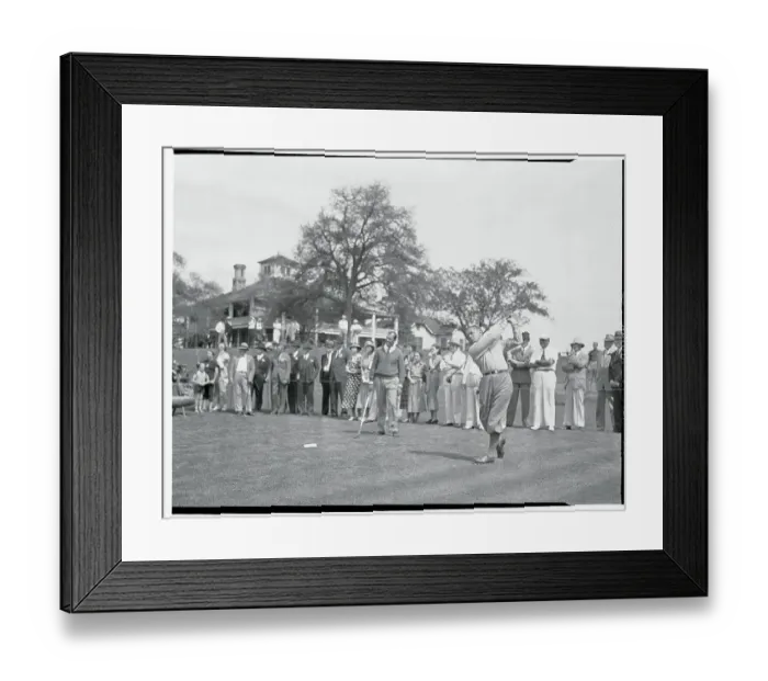 Framed Print : Spectators Watching Bobby Jones Teeing Off Framed Print : Spectators Watching Bobby Jones Teeing Off