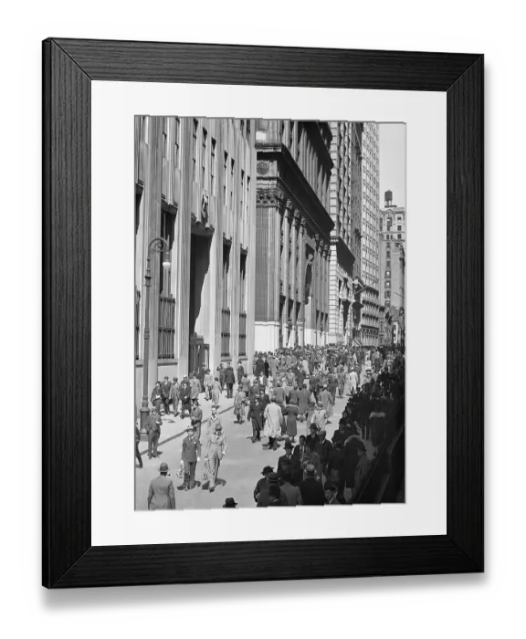 Framed Print : Busy Day on Wall Street Framed Print : Busy Day on Wall Street