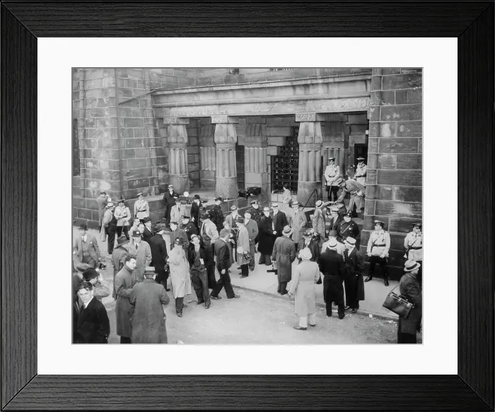 Framed Print : Press Gathering for Hauptmann Execution Framed Print : Press Gathering for Hauptmann Execution
