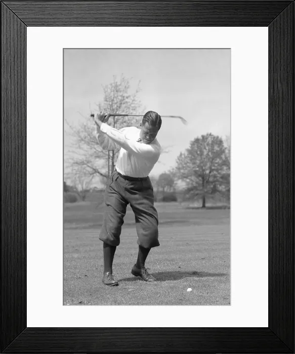 Framed Print : Golfer Bobby Jones Practicing