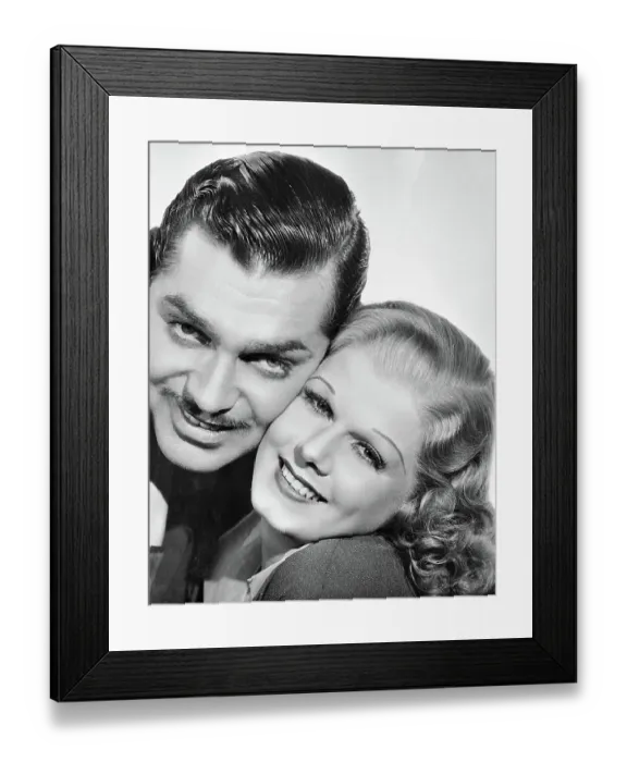 Framed Print : Jean Harlow and Clark Gable Cheek to Cheek Framed Print : Jean Harlow and Clark Gable Cheek to Cheek