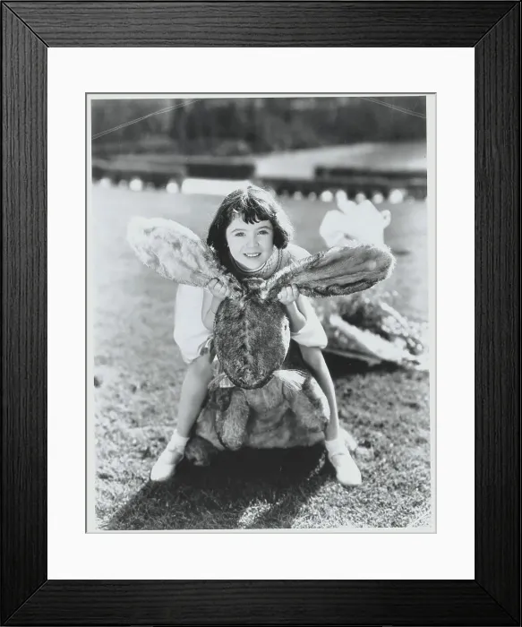 Framed Print : Sybil Jason Playing with Toy Rabbit Framed Print : Sybil Jason Playing with Toy Rabbit