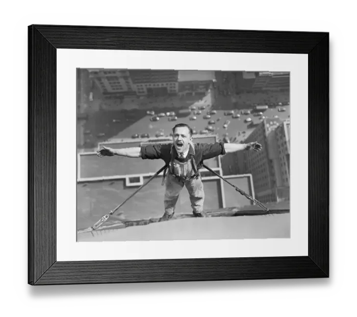 Framed Print : Empire State Building Window Washer Framed Print : Empire State Building Window Washer