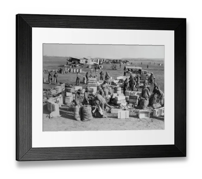 Framed Print : Soldiers Load Up Food To Take To Troops Framed Print : Soldiers Load Up Food To Take To Troops