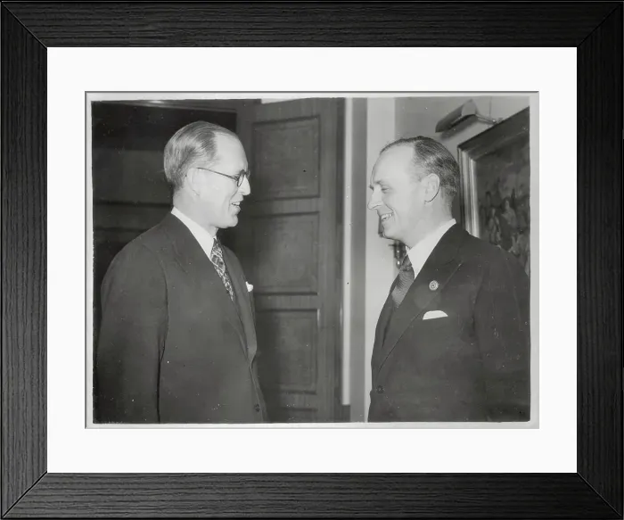Framed Print : Joseph P Kennedy Chatting with Joachim Von Ribbentrop Framed Print : Joseph P Kennedy Chatting with Joachim Von Ribbentrop