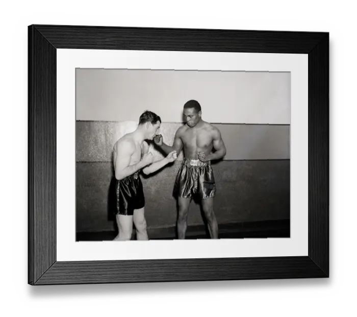 Framed Print : Jock McAvoy and John Henry Lewis in Boxing Pose Framed Print : Jock McAvoy and John Henry Lewis in Boxing Pose