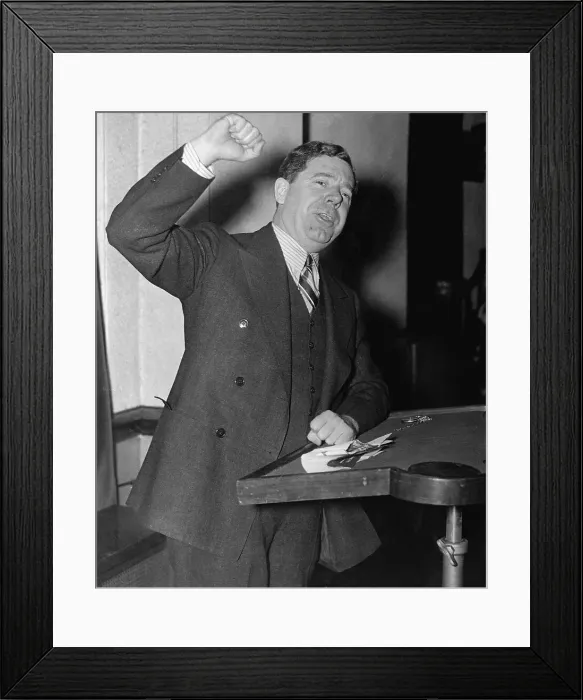 Framed Print : Huey Long Public Speaking Framed Print : Huey Long Public Speaking