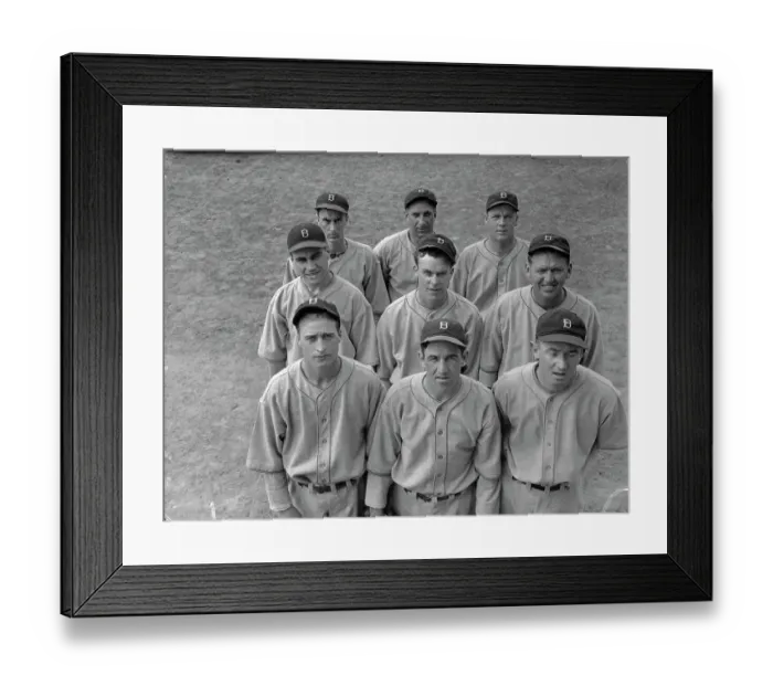 Framed Print : Portrait of Rookie Baseball Players Framed Print : Portrait of Rookie Baseball Players