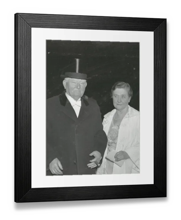Framed Print : John Nance Garner Arriving with Wife Framed Print : John Nance Garner Arriving with Wife
