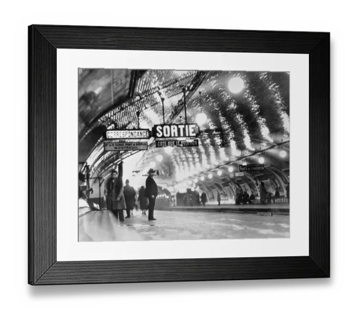 Framed Print : Paris Subway Station Lit Framed Print : Paris Subway Station Lit