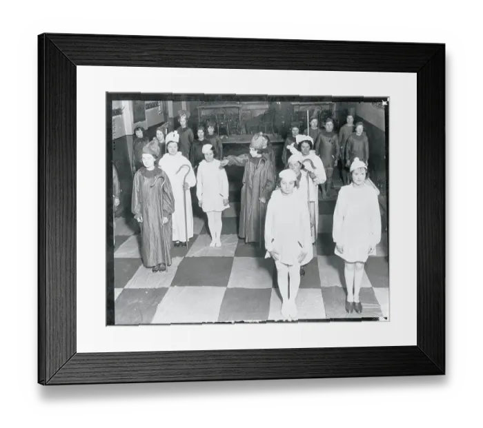 Framed Print : Characters Practicing for Live Chess Game Framed Print : Characters Practicing for Live Chess Game