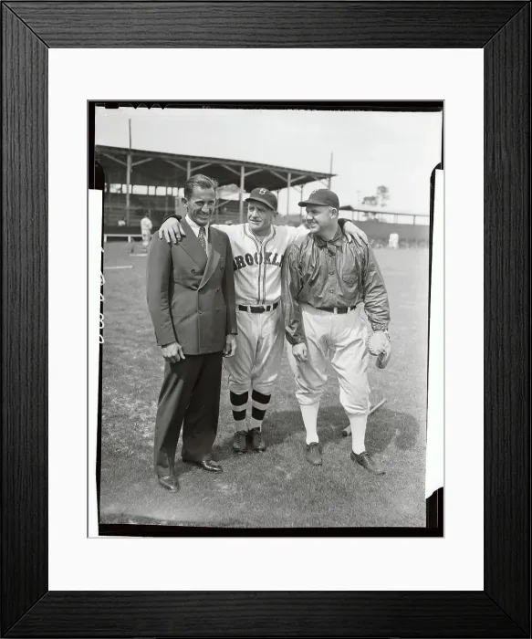 Framed Print : Casey Stengel Posing with Team Player and Boston Braves Friend Framed Print : Casey Stengel Posing with Team Player and Boston Braves Friend