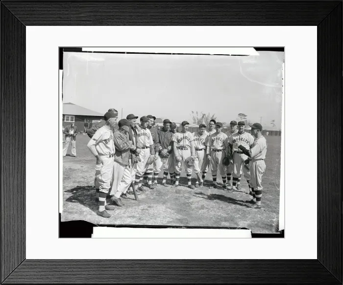 Framed Print : Casey Stengel Posing with His Dodger Team Framed Print : Casey Stengel Posing with His Dodger Team