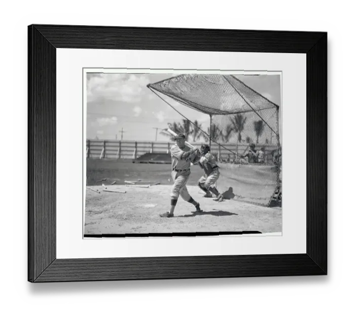 Framed Print : Rogers Hornsby in Swinging Position Framed Print : Rogers Hornsby in Swinging Position