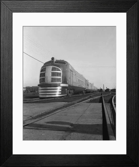 Framed Print : Front View of Passenger Train