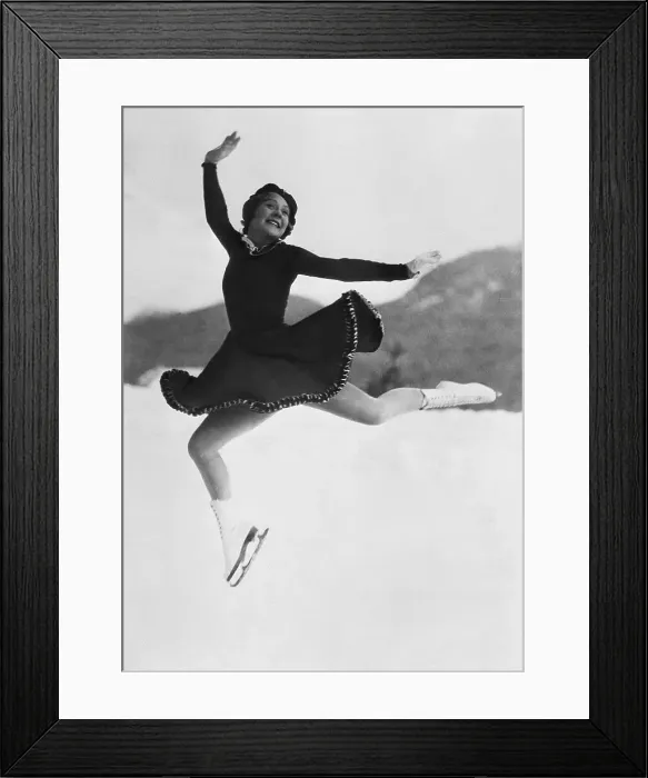 Framed Print : Sonja Henie at Olympic Games Framed Print : Sonja Henie at Olympic Games