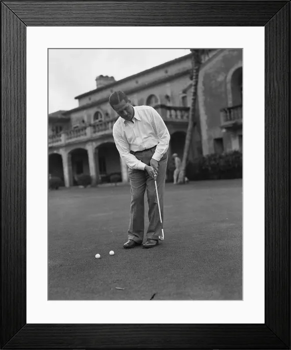 Framed Print : Bobby Jones Putting Framed Print : Bobby Jones Putting