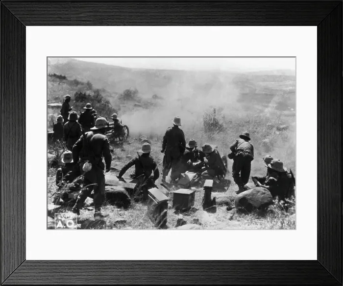 Framed Print : Italians Firing On Ethiopian Forces Framed Print : Italians Firing On Ethiopian Forces